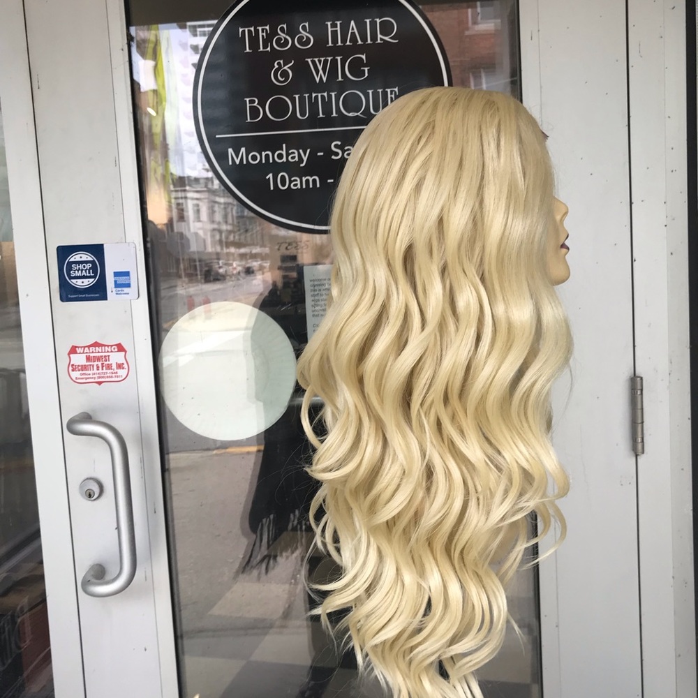 Wig Deep Wave 613 Long Wavy Wig Human hair Blende - Picture 6 of 8
